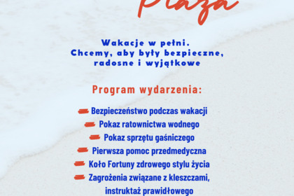 Aktywna plaża - 15 lipca br. Zapraszamy !!! :)