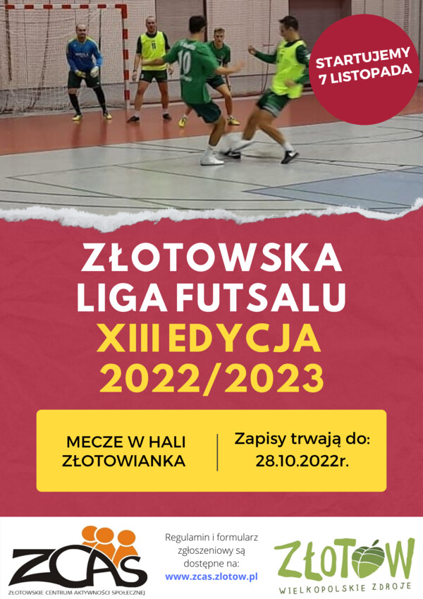 Złotowska Liga Futsalu regulamin oraz formularz zgłoszeniowy