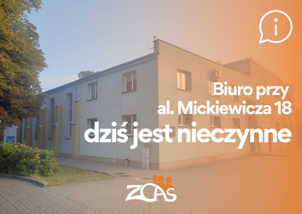 Biuro przy al. Mickiewicza 18 nieczynne 16.08