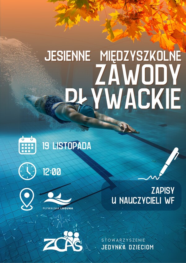 Częściowa rezerwacja basenu na zawody 19.11