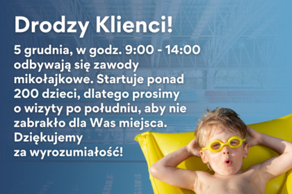 Ważna informacja - dostępność basenu 5.12