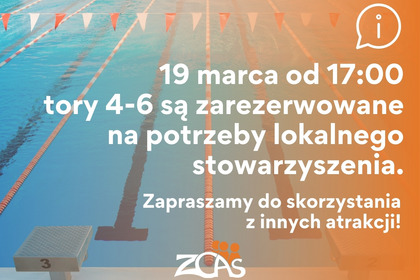 Rezerwacja trzech torów - 19.03.2025r.