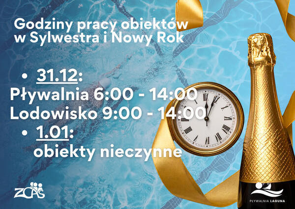 Praca obiektów w Sylwestra i Nowy Rok