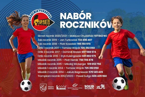 Dołącz do Akademii Piłkarskiej Sparta Złotów!