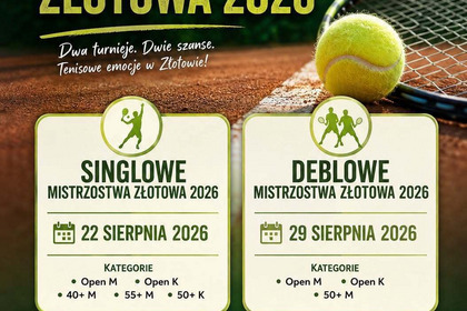 RUSZYŁY ZAPISY DO TURNIEJÓW O MISTRZOSTWO ZŁOTOWA 2026! 