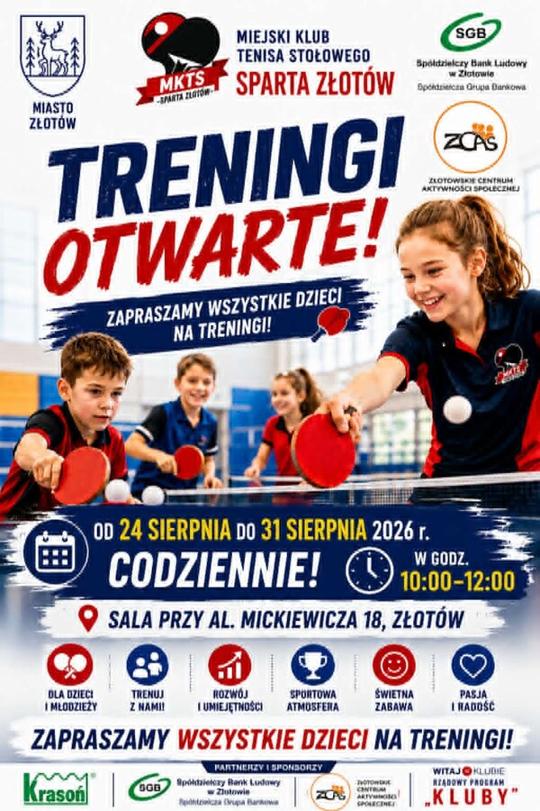 TRENINGI OTWARTE – ZAPRASZAMY WSZYSTKIE DZIECI!